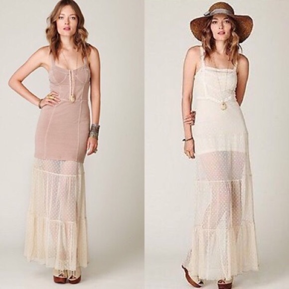 Free People Intimately Point D’Espirit Maxi Slip - Picture 2 of 5